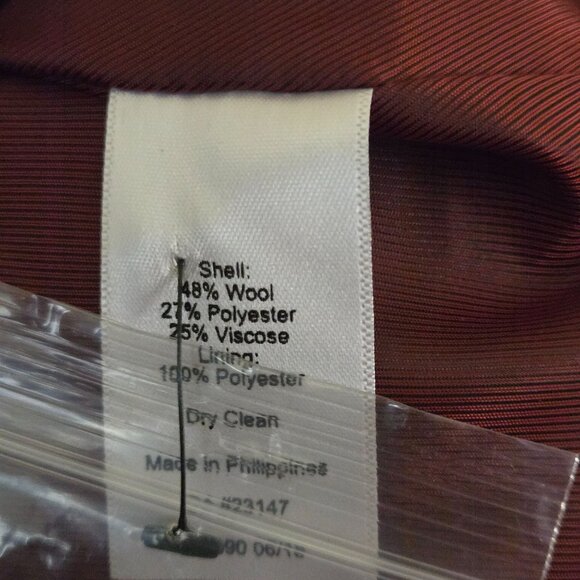 Talbots NWT Shetland Aberdeen Plaid Wool Blend Blazer Red Tan Navy Size 8p - Picture 9 of 10